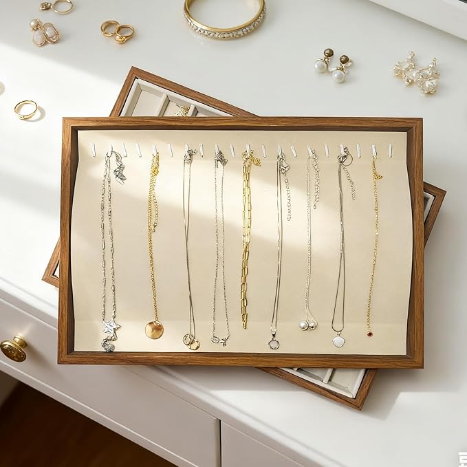 Large Jewelry Trays for Drawers Stackable Velvet Jewelry Display for Vendors - Image 3