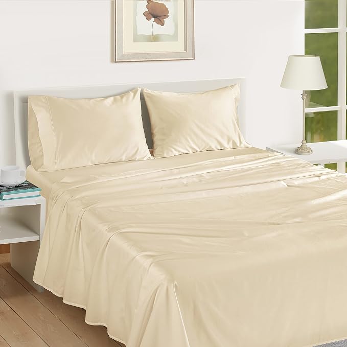 LANE LINEN Pillow Case Covers King Set of 2 100% Egyptian Cotton Sateen Soft - Image 4
