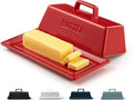 Butter Dish with Lid for Countertop, by Kook, Ceramic Dish Tray with Cover by Kook