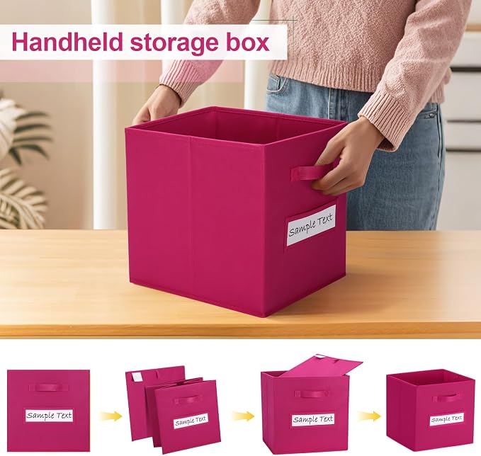 artsdi 11x11 storage cube bins Foldable Fabric storage cubes - Image 4
