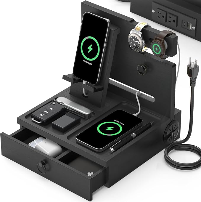 Wood Phone Docking Station by Zaldia