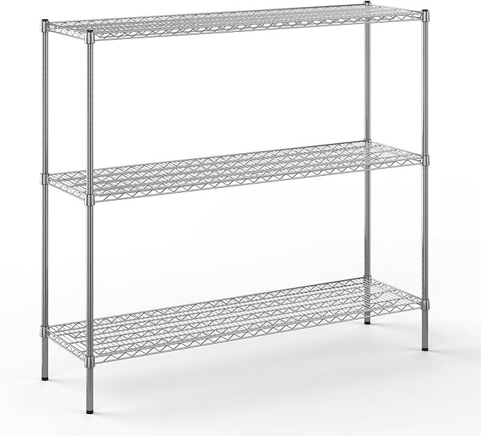 18" Deep x 60" Wide x 54" Height Wire Shelving Kit | 3-Tier | NSF Commercial by Regal+Altair