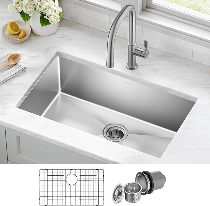 KRAUS Standart Pro 30 -inch Undermount Single Bowl 16 Gauge Stainless Steel - Image 2