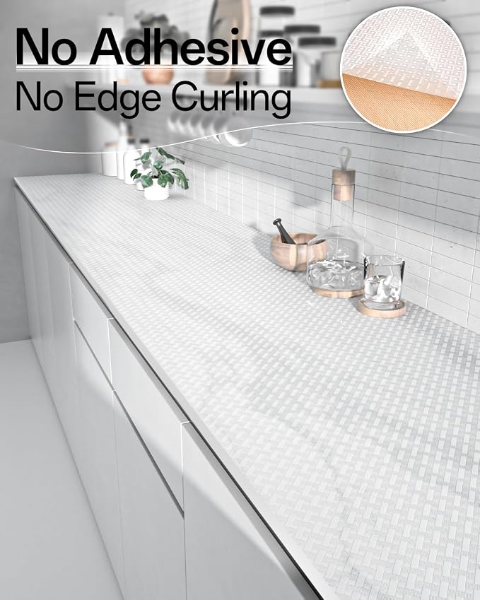 Shelf and Drawer Liner for Kitchen Cabinet, Non-Adhesive 12in x 360in - Image 4
