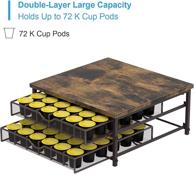 Coffee Pod Holder For Counter, Coffee Pod Drawer for Keurig Pod Storage Drawer - Image 5