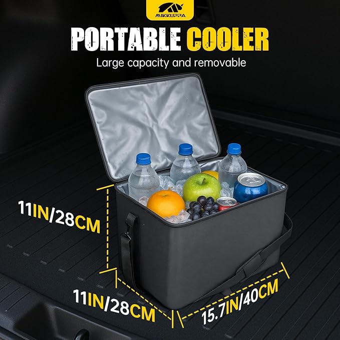 MIKKUPPA Car Trunk Organizer - 95L Collapsible Trunk Organizer with Lid - Image 3