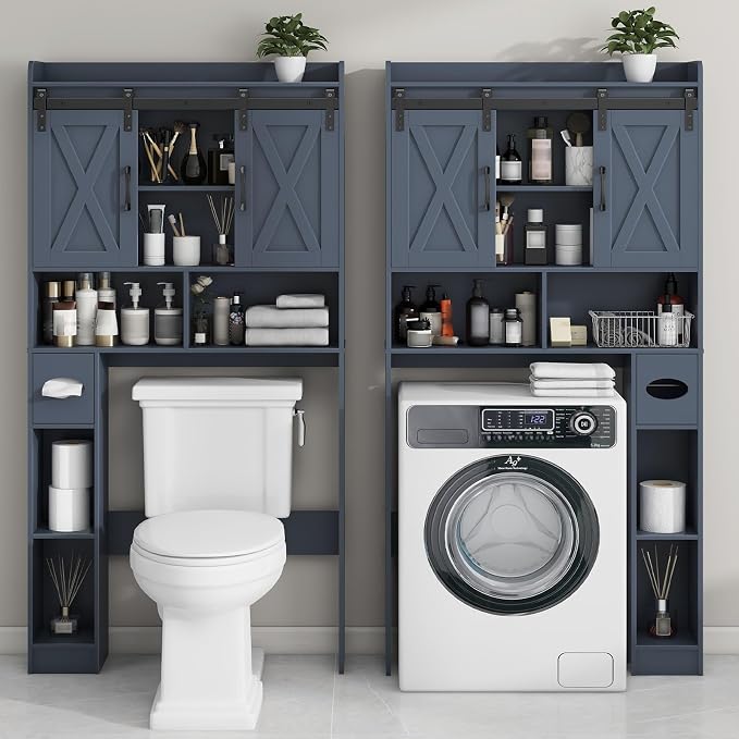 Vabches Over The Toilet Storage Cabinet, Farmhouse Storage Cabinet Over Toilet - Image 7
