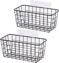 2 Set Adhesive Hanging Wall Basket Inside Cabinet Door Organizer, Wall by LeleCAT