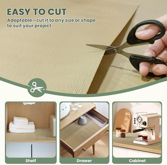Drawer Liner and Shelf Liner for Kitchen Cabinet Liner Non-Adhesive Non-Slip - Image 4