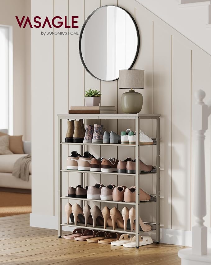 VASAGLE Shoe Rack for Entryway, 5-Tier Shoe Rack Organizer - Image 2