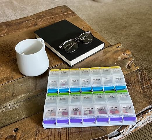 EZY DOSE Weekly Pill Organizer, Vitamin Container, and Daily Medicine Planner - Image 4