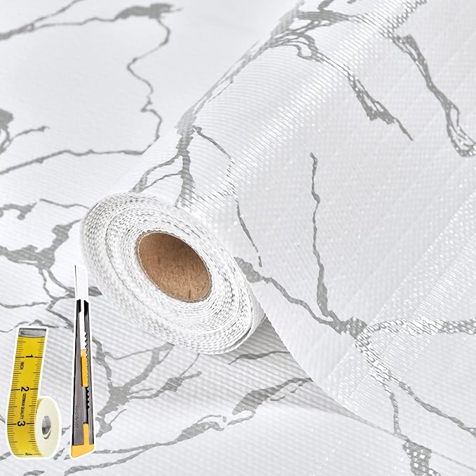 Drawer and Shelf Liner for Kitchen Cabinet: 23.6 in X 30 Ft Non Slip Waterproof by Kimhan