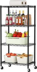 4 Tier Shelves Storage Shelf Wire Closet Bathroom Organizers Metal Pantry by Golpart