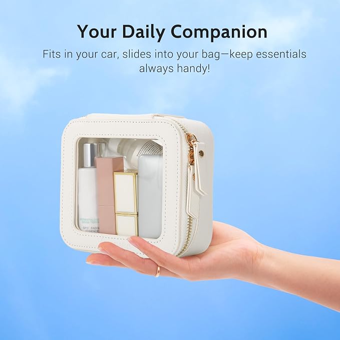 Aveniee Clear Makeup Bag Small, Mini Travel Toiletry Bag Cosmetic Bags Organizer - Image 3