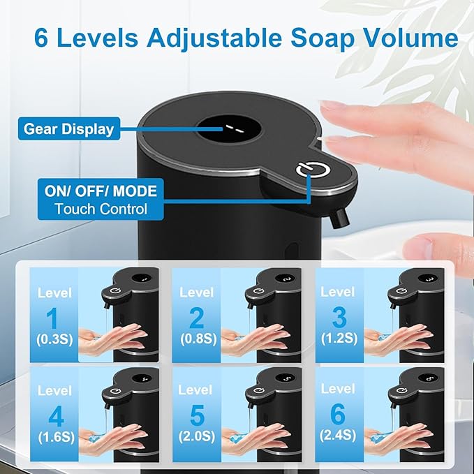 Automatic Liquid Soap Dispenser Touchless, USB Rechargeable Smart Hand Soap - Image 3