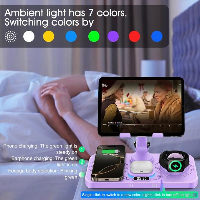 30W Charging Station for Apple Products, Foldable Wireless Charger - Image 3