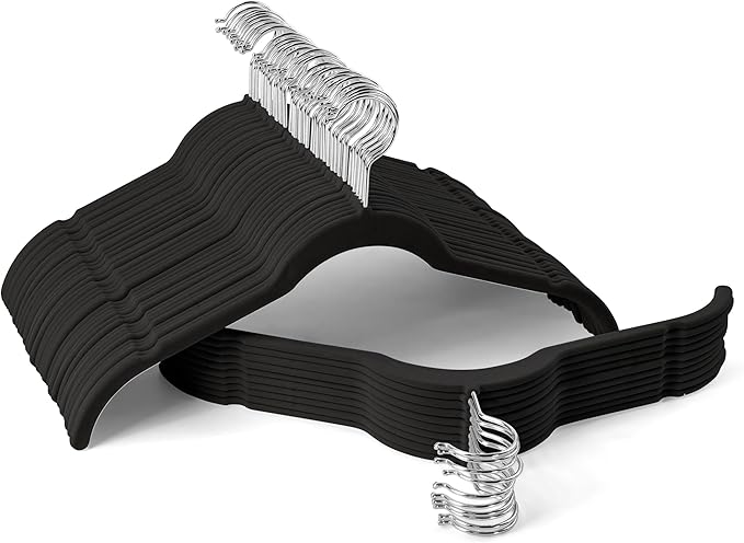 Premium Velvet Hangers 50 Pack by Sishynio