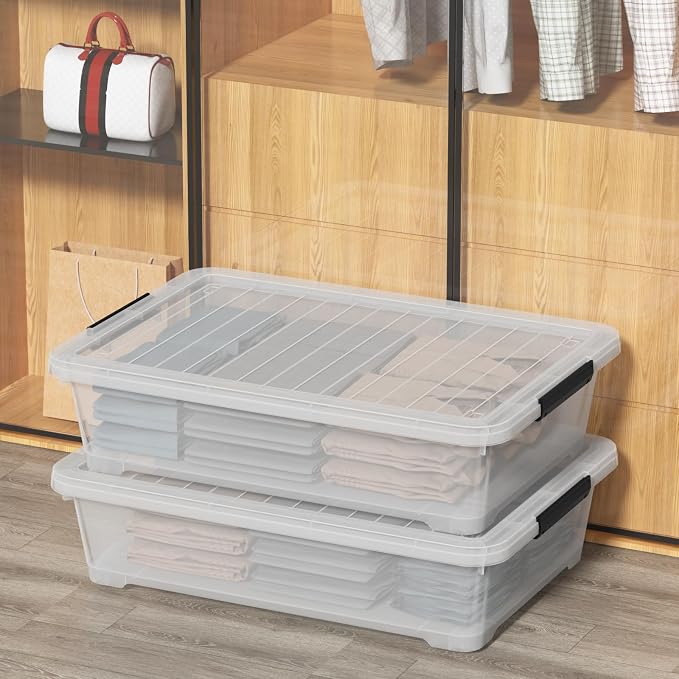 40 Quart Under Bed Plastic Storage Bins - Image 4