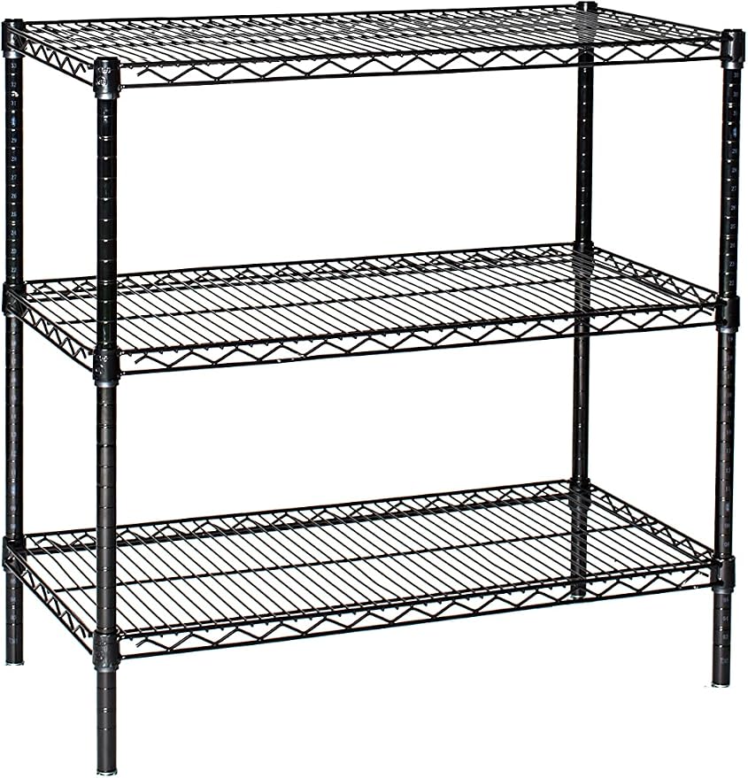 Omega 24" Deep x 72" Wide x 80" High 3 Tier Black Starter Shelving Unit by OmegaProductsCorporation