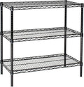 Omega 24" Deep x 60" Wide x 74" High 3 Tier Black Starter Shelving Unit by OmegaProductsCorporation