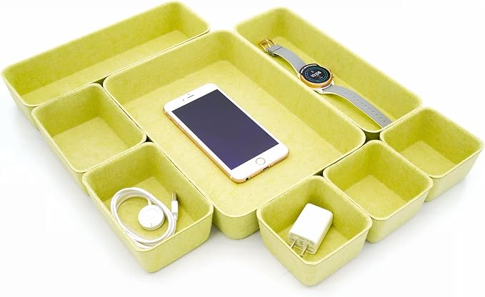 Welaxy Drawer organizers trays Felt storage bin home office Desk Minimalist by Welaxy