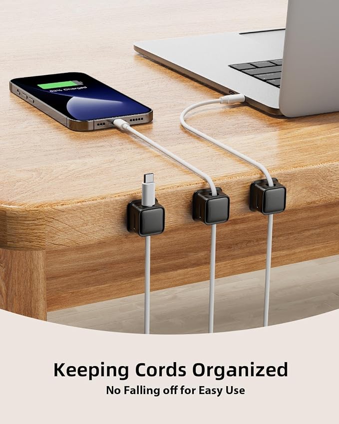 8 Pack Cord Organizer Holder, Costop Strong Adhesive Desk Cable Management - Image 2