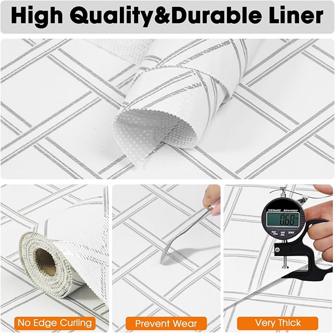Drawer and Shelf Liners for Kitchen Cabinets Non-Adhesive Cabinet Liners Strong - Image 5