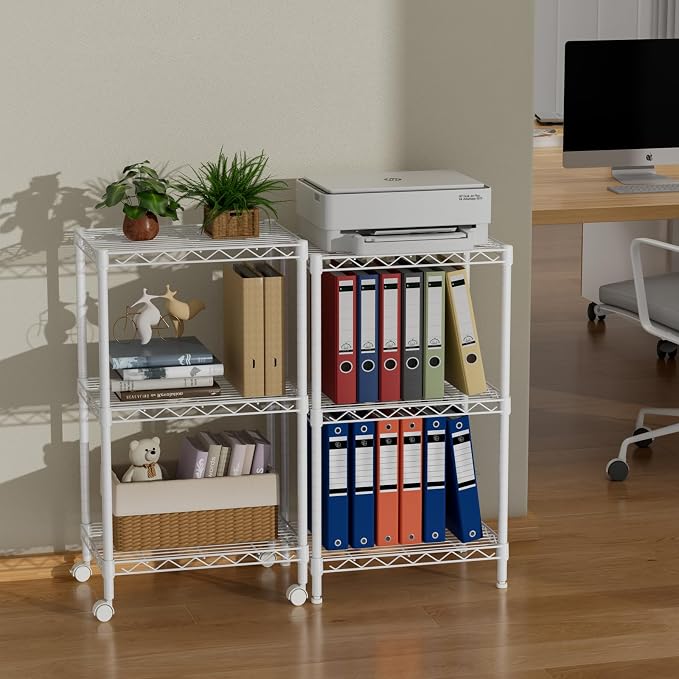 Small 3 Tier Shelves Storage Wire Shelving Unit Metal Shelf Adjustable - Image 9