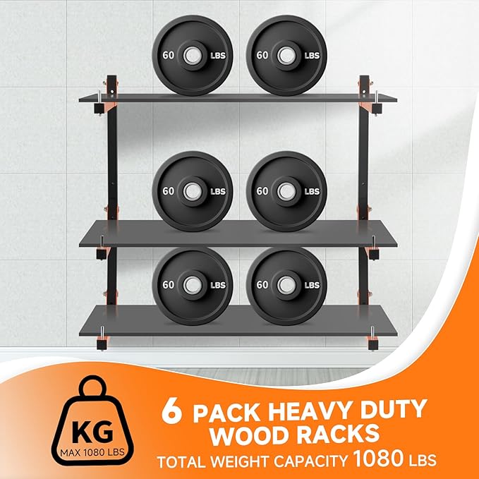 Lumber Rack Wall Mount, Heavy Duty Wood Storage Racks, 9-Level System Garage - Image 7