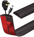 Floor Cord Cover Self Adhesive Cord Hider Floor Extension Cord Covers by LSGCQ