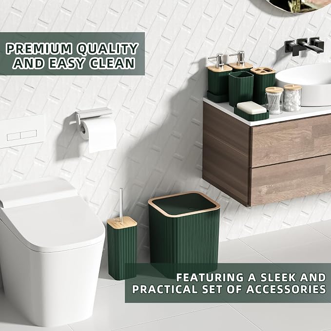 Bathroom Set - Elegant Green Bathroom Set, Bathroom Sets - Image 3