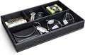 GORESE Faux Leather Valet Tray for Men, Stackable Jewelry Trays Drawer by GORESE