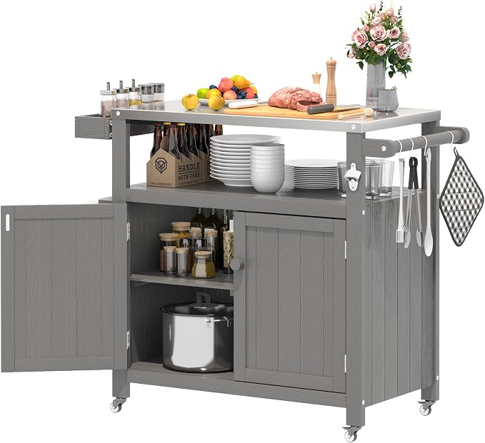 Weatherproof HIPS Outdoor Kitchen Island by Sunnibety