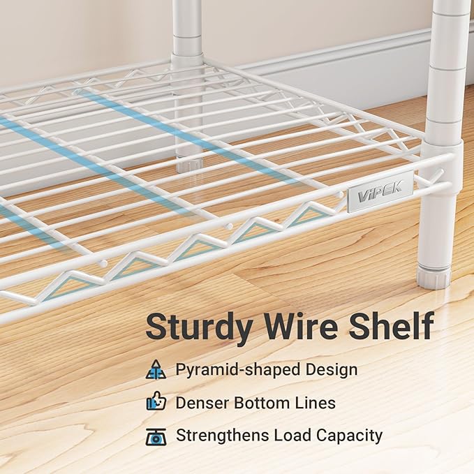 VIPEK S3 Freestanding Clothes Rack Heavy Duty Garment Rack 6-Tier Shoe Racks - Image 8