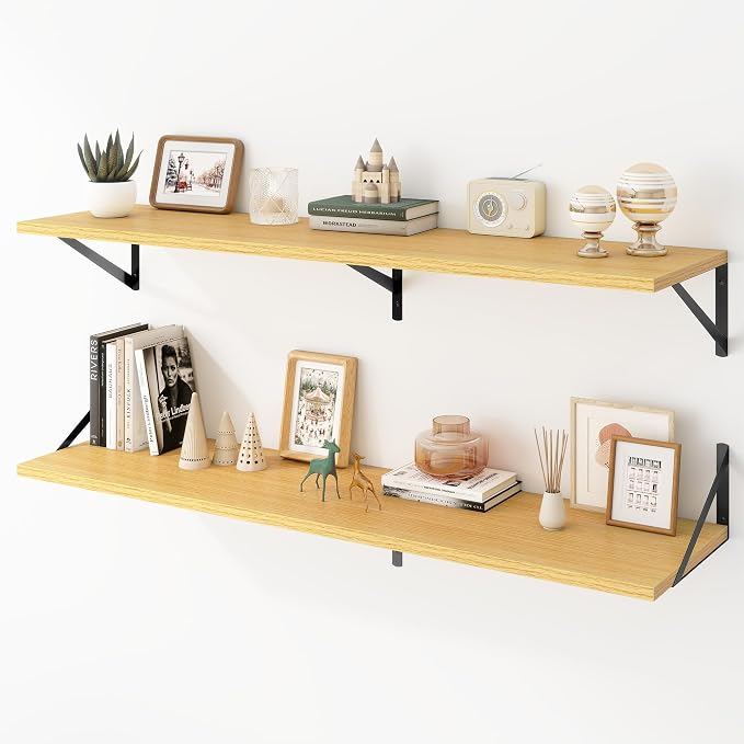 Deep Floating Shelves Wall Mounted, Living Room, Office by Acovy