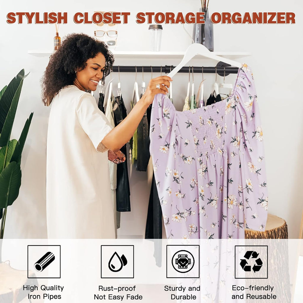 Clothing Rack - 36" Industrial Pipe Clothing Garment Rack