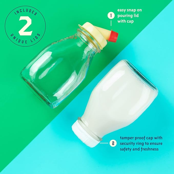 kitchentoolz 16 oz Glass Milk Bottle - Image 5
