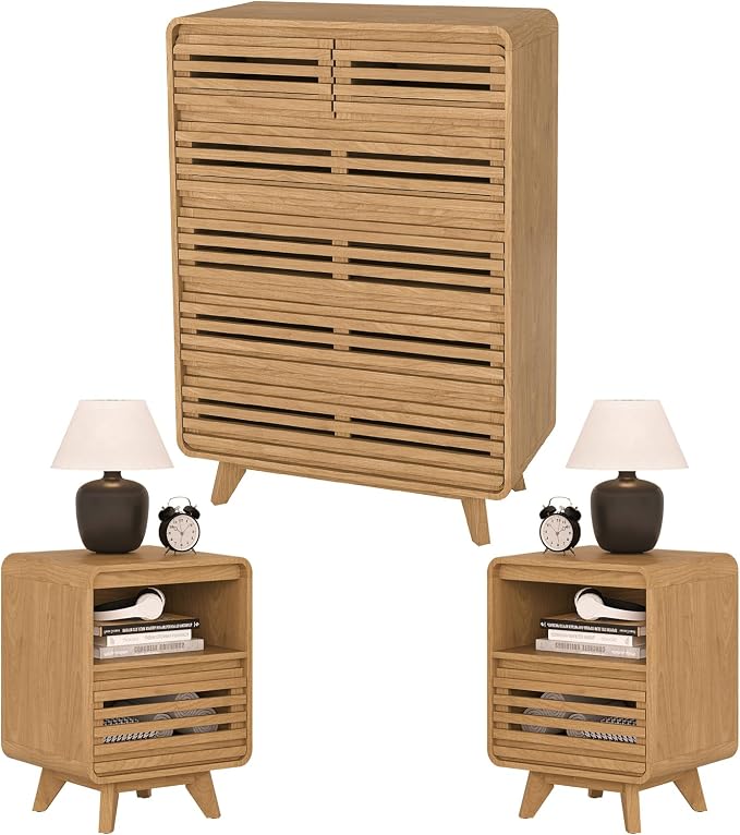 Tall Dresser and Nightstand Sets by SOLACEFURNITURE