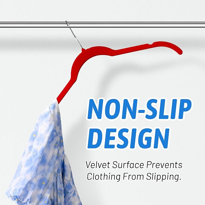 30 Pack Velvet Hangers Multicolor Set – Non-Slip Slim Flocked Clothes Hangers - Image 6