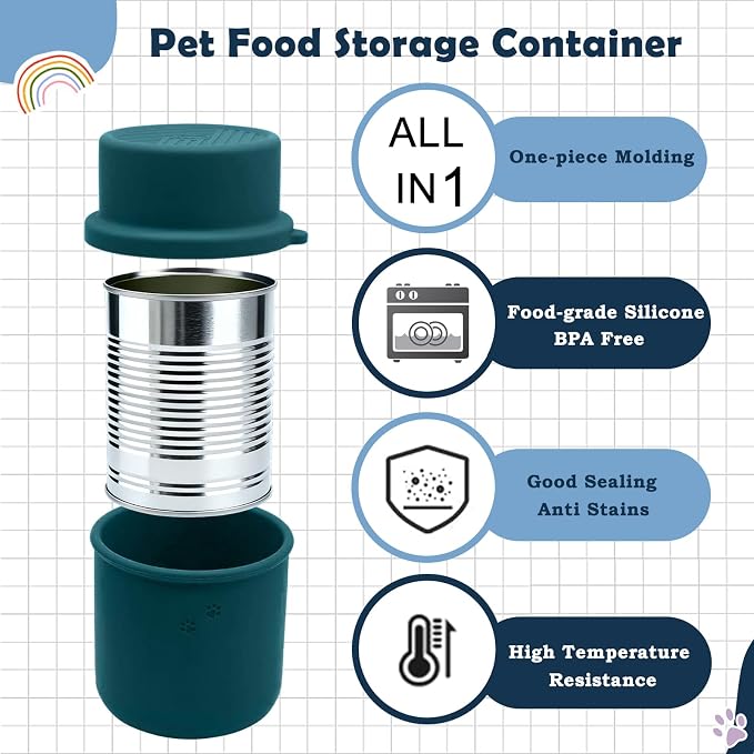 Original Canned Dog Food Storage Container | Silicone Can Cover Pet Food Sealer - Image 2
