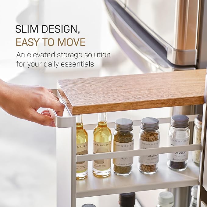 YAMAZAKI home Tower Rolling Slim Storage Cart - Image 6