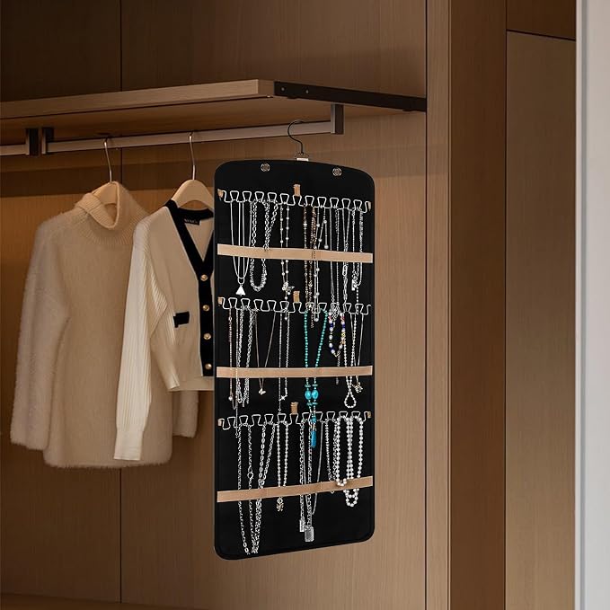 Wome Over the Door Jewelry Organizer Hanging: Double-Sided Storage - Image 7