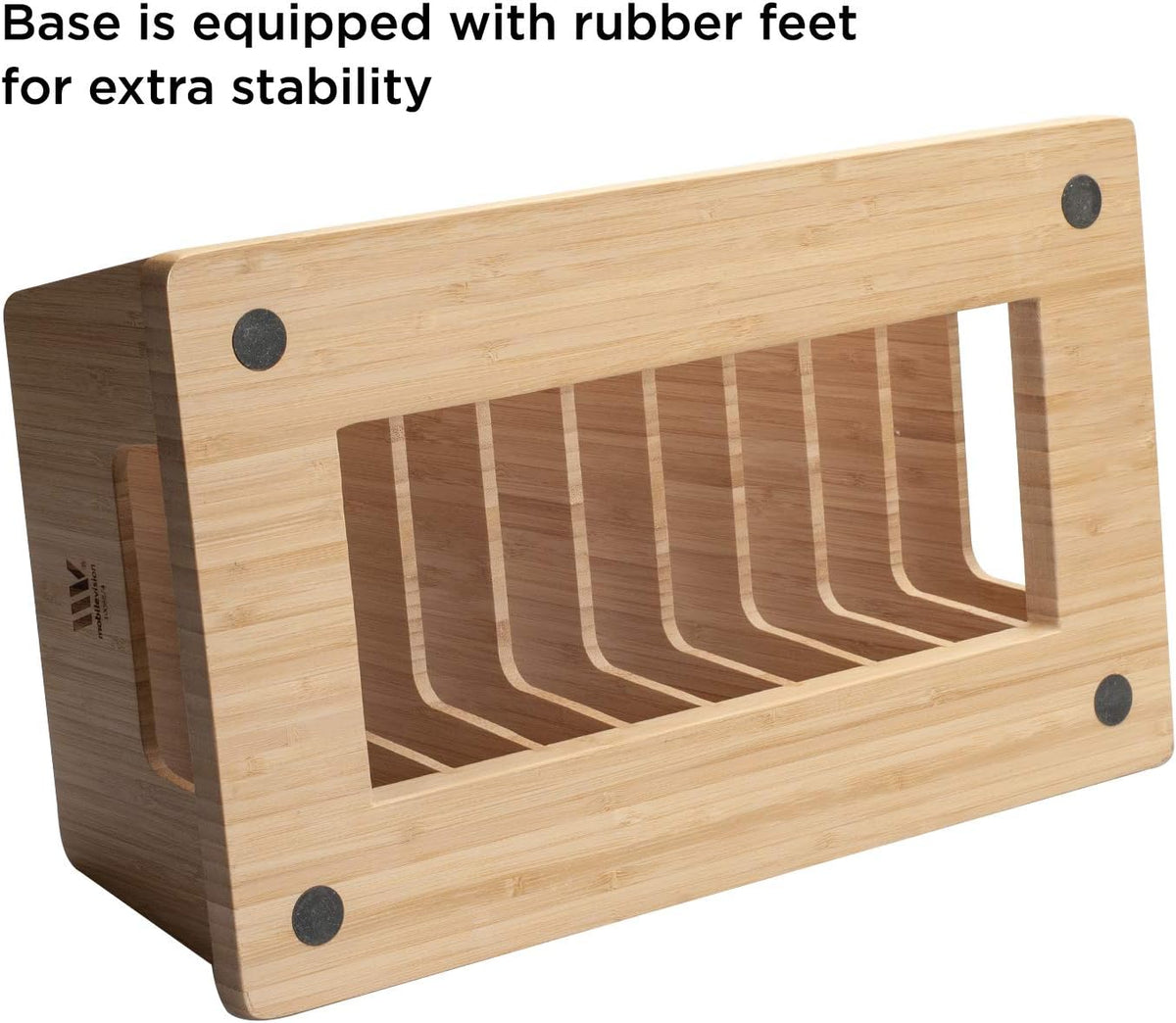 Bamboo Device Organizer for Smartphones, Tablets and Laptops, 10 Slots