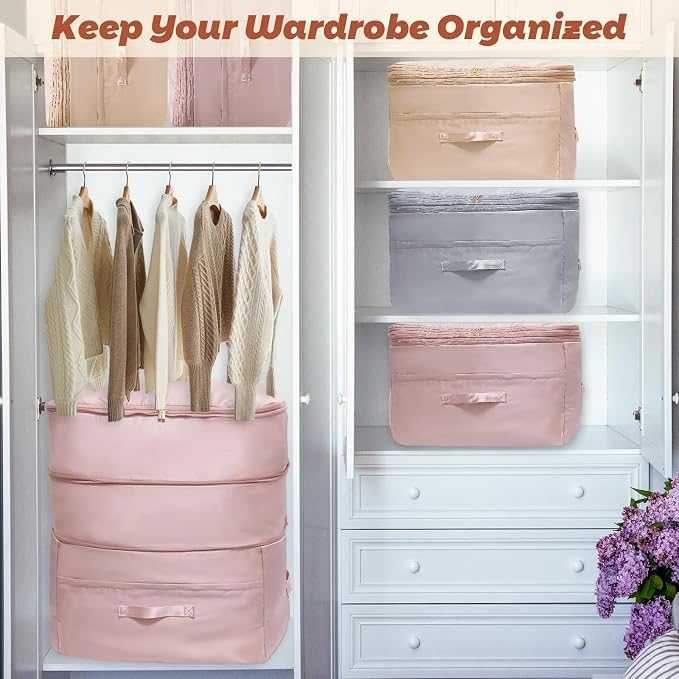 Ultra Space Saving Self Compression Organizers, Double Zipper Compression - Image 6