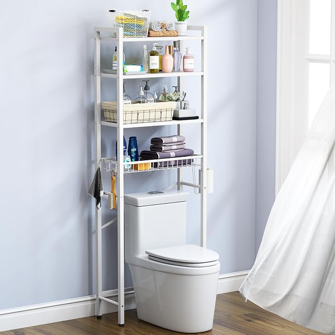 Over-The-Toilet Storage Rack, 4-Tier Bathroom Organizer Shelf Over Toilet - Image 7