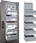 Over The Door Organizer Storage, 6 Shelf of Reinforcement Anti-Tilt Can Bear by Unknown