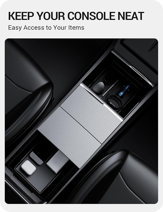 BASENOR 2026 2025 2024 Tesla Model 3 Highland Lower Center Console Organizer - Image 4