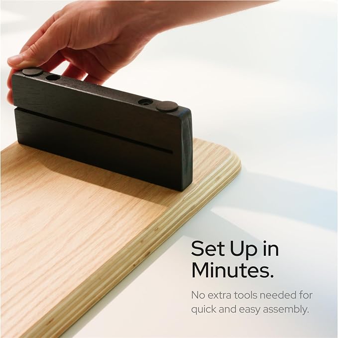 KIVY Dual Monitor Riser With Integrated Metal Shelf - Image 5