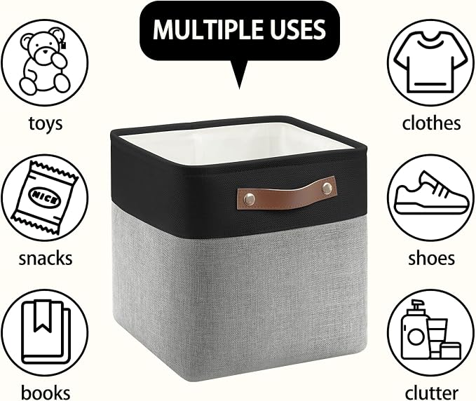Collapsible Fabric Cube Storage Bins 11x11×11 - Image 5