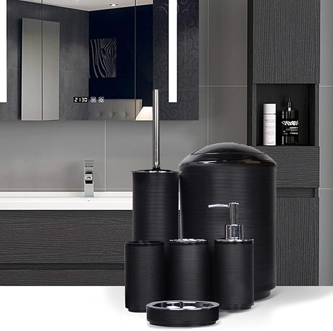 CERBIOR Bathroom Accessories Set 6 Piece Bath Ensemble Includes Soap Dispenser - Image 8